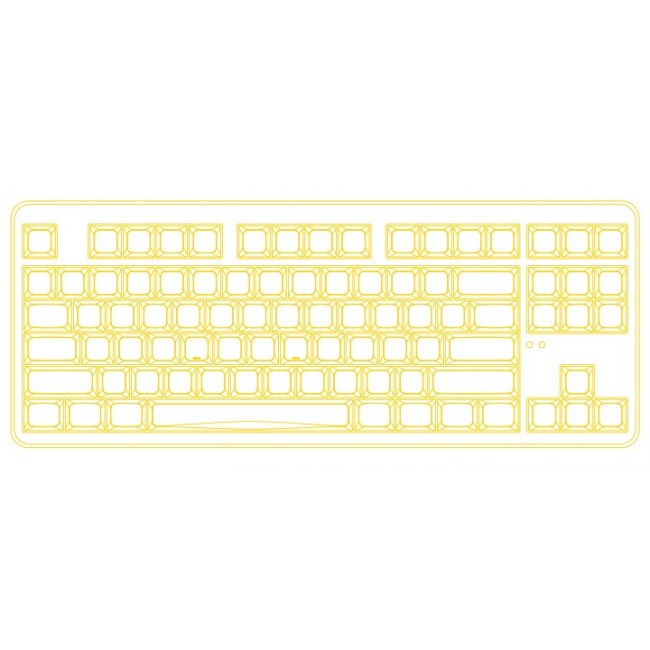 HATOR Rockfall 3 TKL Wireless, black, QMK/VIA, OMA profile white-black keycaps Keyboard - linear mechanical hotswap switches - US - ANSI Layout (HTK850)