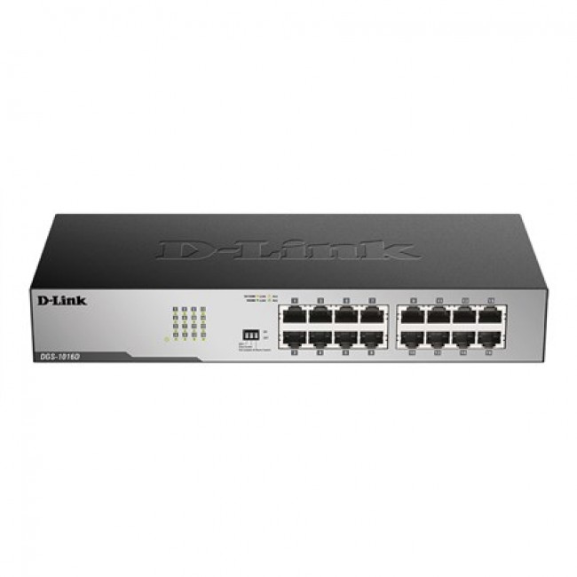 D-Link DGS-1016D/E network switch Unmanaged Black, Metallic D-Link DGS-1016D/E network switch Unmanaged Black, Metallic