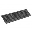 NATEC KEYBOARD TROUT SLIM USB, US LAYOUT, BLACK