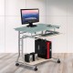Techly Compact Desk for PC Metal & Glass with Wheels ICA-TB 3791A Techly Compact Desk for PC Metal & Glass with Wheels ICA-TB 3791A