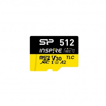Memory card Silicon Power Inspire 512 GB MicroSDXC V30 UHS-I U3 A2 4K + adapter (SP512GBSTXLA2V1NSP)