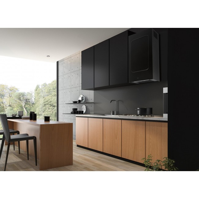 AKPO WK-12 Carmen black semi-matt T800 linear LED cooker hood