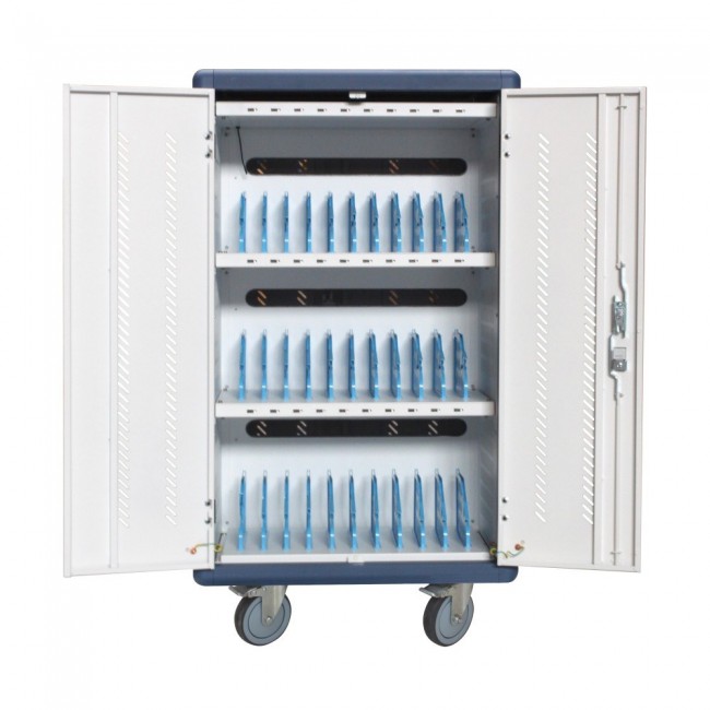 Techly I-CABINET-30DUTY portable device management cart/cabinet White, Blue Techly I-CABINET-30DUTY portable device management cart/cabinet White, Blue