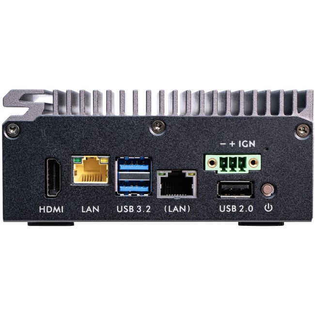 Shuttle Edge PC SPCEL03 , Intel Atom x6413E, 1x HDMI, 2x 2.5G LAN, 1x COM, DIO (4x in, 4x out), 3x USB, 2x M.2, 12-24V, fanless, 24/7, -20... 60 C, incl. VESA & DIN-RAIL mount
