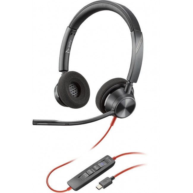 POLY Blackwire 3320 Stereo Microsoft Teams Certified USB-C Headset +USB-C/A Adapter POLY Blackwire 3320 Stereo Microsoft Teams Certified USB-C Headset +USB-C/A Adapter