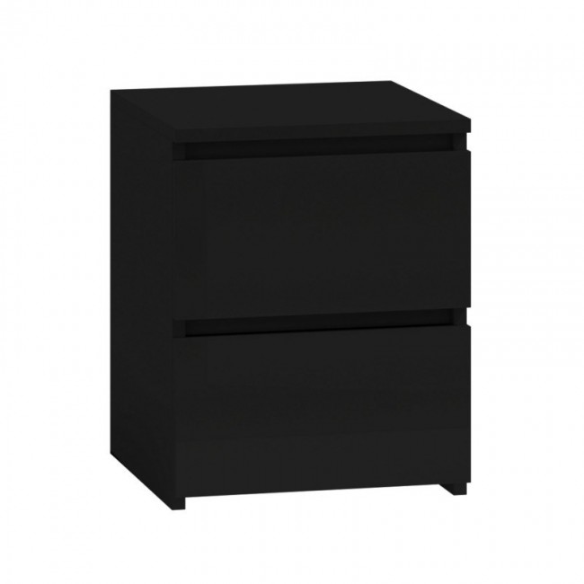 Topeshop M2 CZER nightstand/bedside table 2 drawer(s) Black