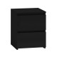 Topeshop M2 CZER nightstand/bedside table 2 drawer(s) Black