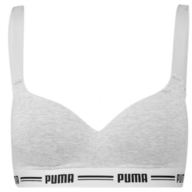 Puma Padded Top 1P Hang Women's Sports Bra Grey 907863 03 XL