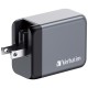Verbatim GNC-65 GaN Charger 65W with 2 x USB-C PD 65W / 1 x USB-A QC 3.0 (EU/UK/US)