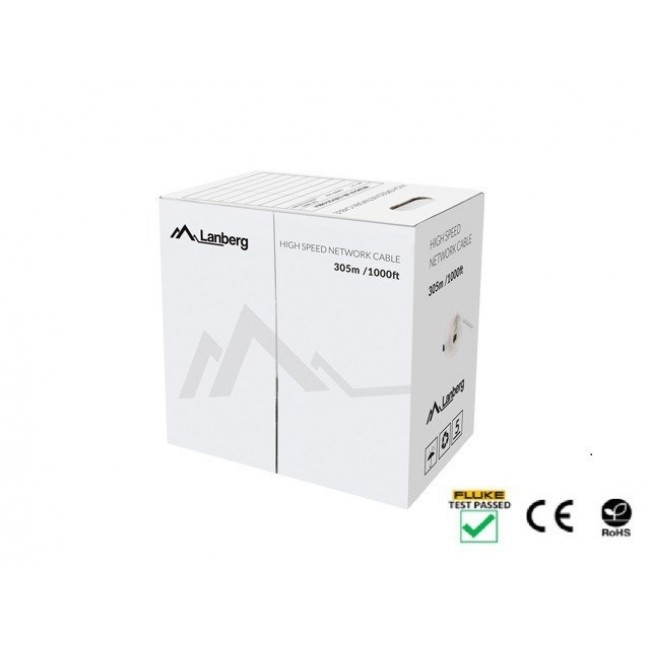 Lanberg LCU5-12CU-0305-S networking cable Grey 305 m Cat5e U/UTP (UTP)