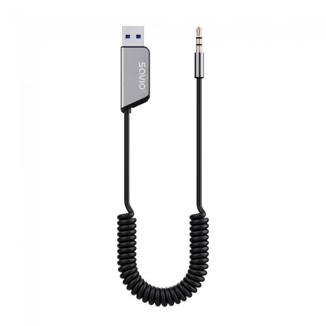 Savio TR-16 Transmitter AUX adapter with hands-free function, Bluetooth 5.3, Google Assistant/Siri Savio TR-16 Transmitter AUX adapter with hands-free function, Bluetooth 5.3, Google Assistant/Siri