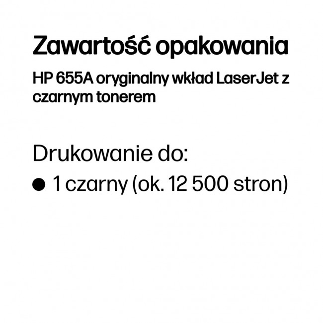 HP 655A Black Original LaserJet Toner Cartridge HP 655A Black Original LaserJet Toner Cartridge
