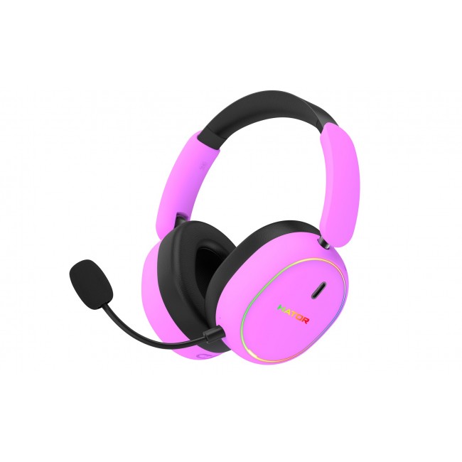 HATOR Phoenix 2 Wireless Headset Wired & Wireless Head-band Gaming USB Type-C / USB Type-A Bluetooth Violet