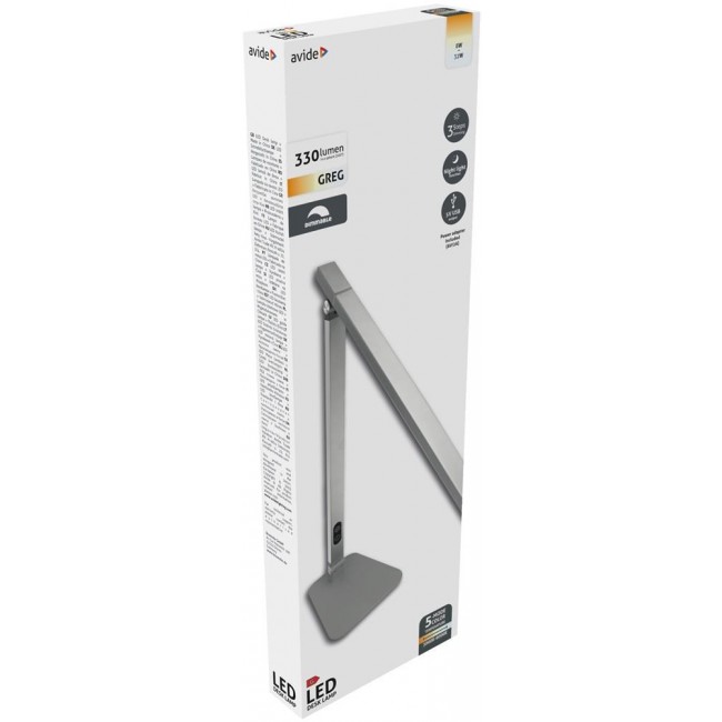 Avide ABLDL-F-DC-8W table lamp LED G Grey