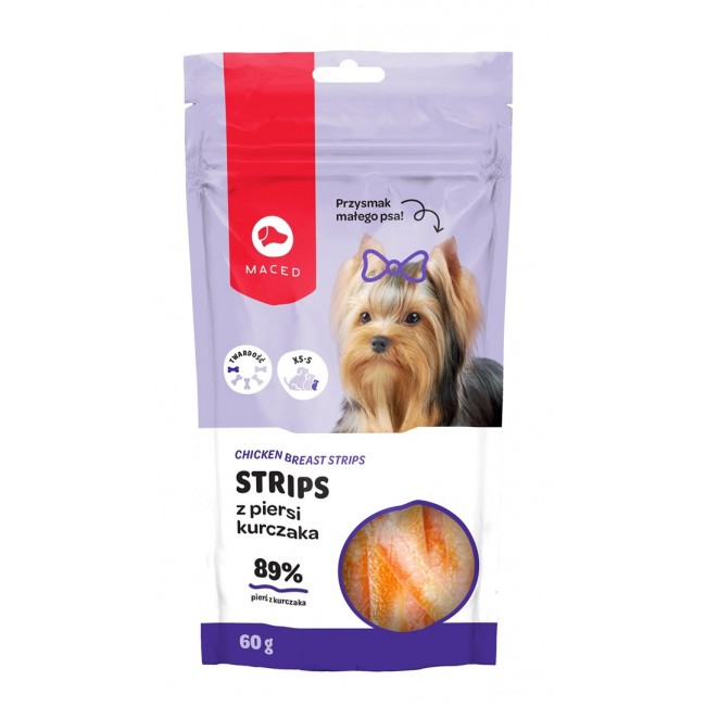 MACED Chicken breast strips - Dog treat - 60g