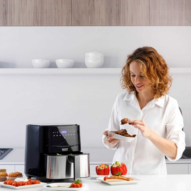 Taurus AF1450XD Single 5 L Stand-alone 1450 W Hot air fryer Black, Stainless steel Taurus AF1450XD Single 5 L Stand-alone 1450 W Hot air fryer Black, Stainless steel