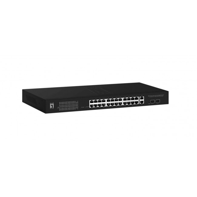 LevelOne GEP-2841 network switch Managed L2 Gigabit Ethernet (10/100/1000) Power over Ethernet (PoE) 1U Black