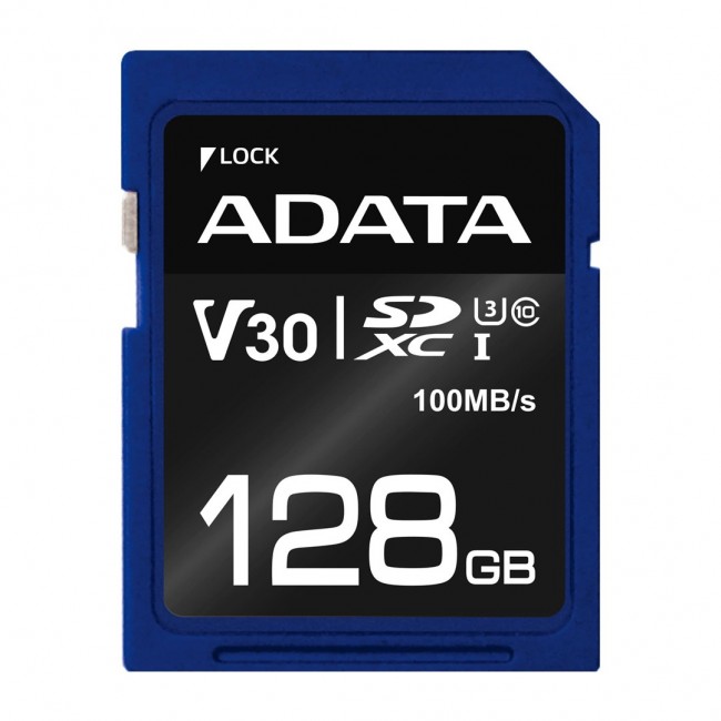 ADATA ASDX128GUI3V30S-R memory card 128 GB SDXC UHS-I Class 10 ADATA ASDX128GUI3V30S-R memory card 128 GB SDXC UHS-I Class 10