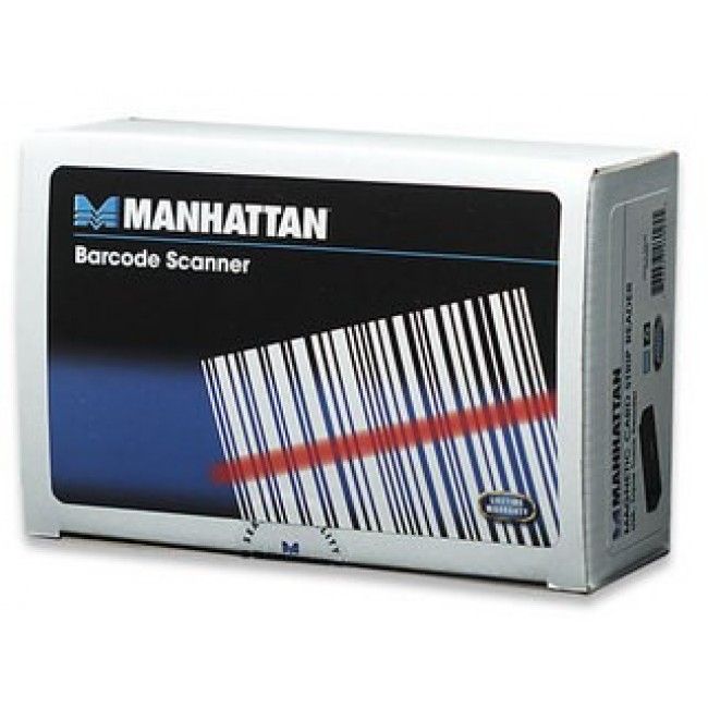 Manhattan USB-A Magnetic Strip Card Reader, Triple Track Reader, Keyboard Wedge Decoder, Cable 1.5m, Black, Three Year Warranty