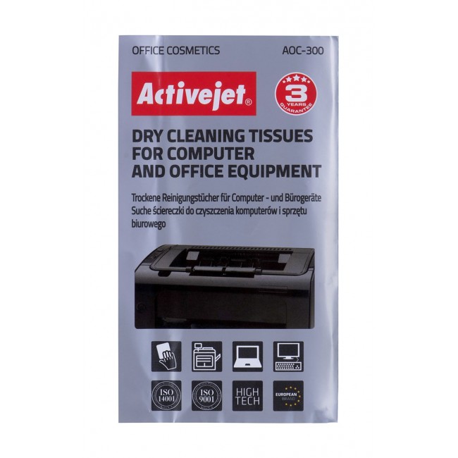 Activejet AOC-300 Dustless wipes set 24 pcs.