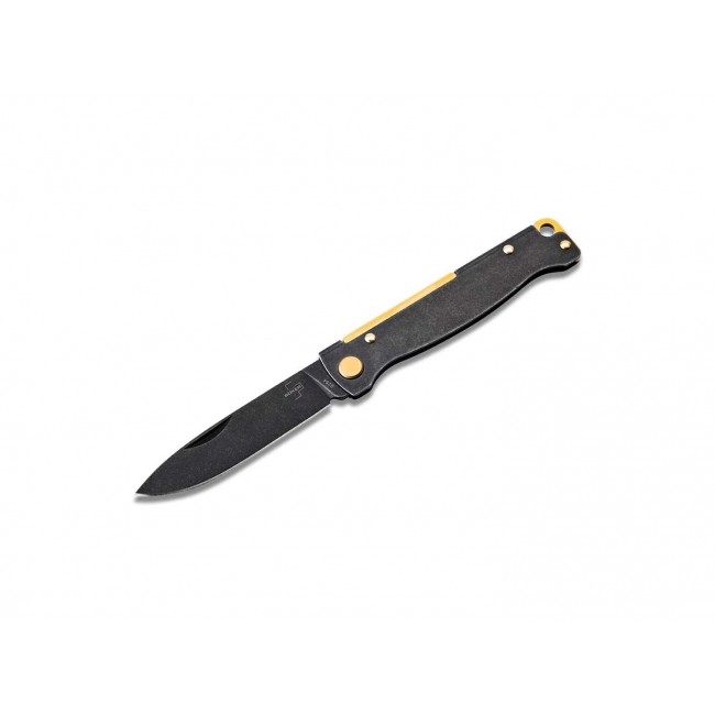 B ker Plus Atlas Black Stonewash Brass Knife B ker Plus Atlas Black Stonewash Brass Knife
