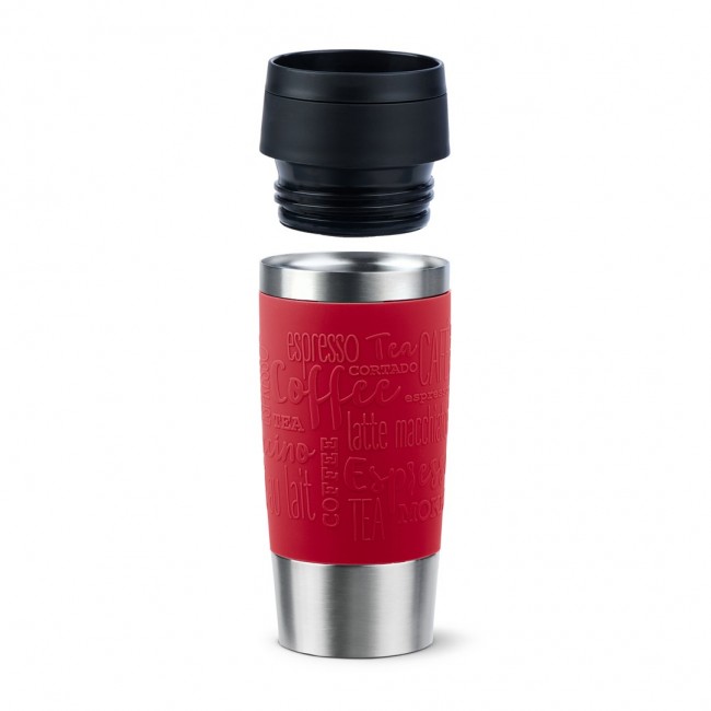 EMSA Travel Mug Classic N2020400 travel mug 360 ml Black, Red, Stainless steel Stainless steel