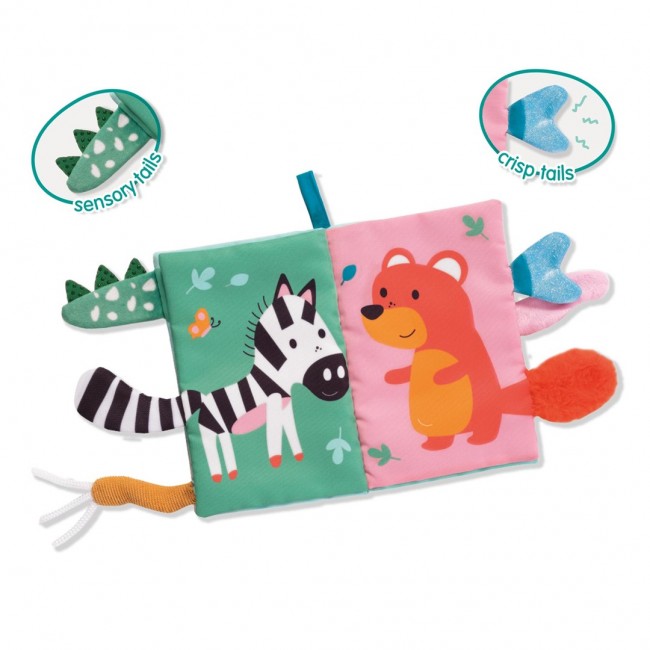 SES Creative Tiny Talents Sensory animal tails cloth book