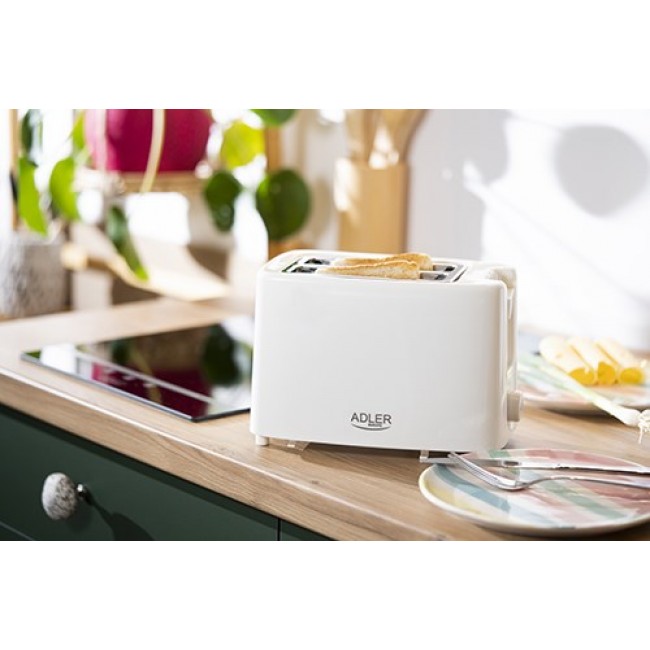 Adler AD 3223 toaster 6 2 slice(s) 750 W White