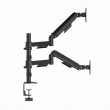 Gembird MA-DA2P-02 Adjustable desk 2-display mounting arm, 17 -32 , black