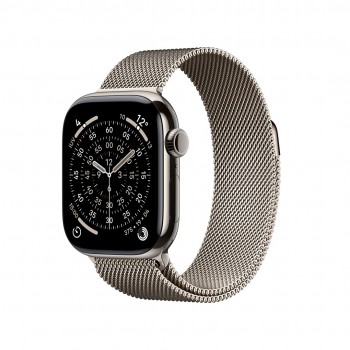Apple Watch Series 11 GPS + Cellular 42mm Natural Titanium Case with Natural Milanese Loop