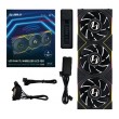 Lian Li UNI FAN TL Wireless LCD Fan, ARGB, PWM, 3-Pack incl. Controller - Reverse Blade, 120mm, black