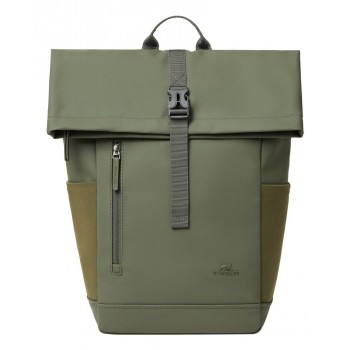 Rivacase Eden backpack Travel backpack Olive PU leather, Polyester, Recycled polyethylene terephthalate (rPET)
