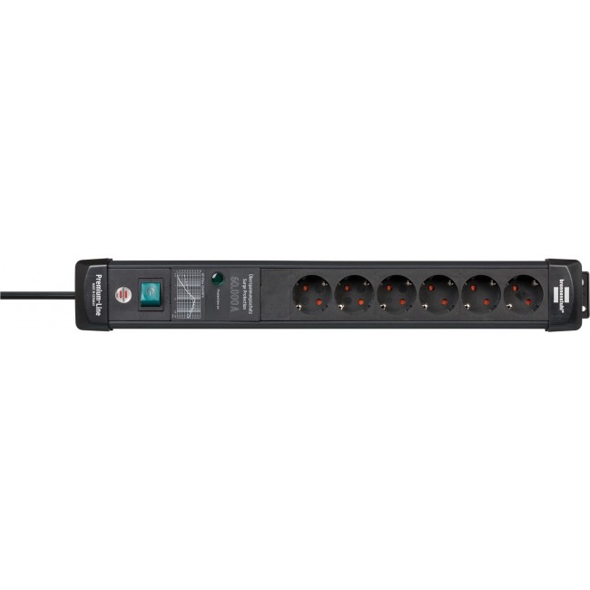 Brennenstuhl 1951160401 power extension 3 m 6 AC outlet(s) Indoor Black