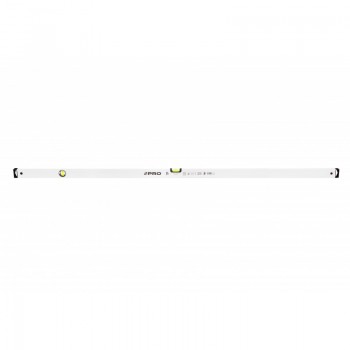 WHITE SPIRIT LEVEL HORIZONTAL AND VERTICAL INDICATOR 2% DROP 180 CM