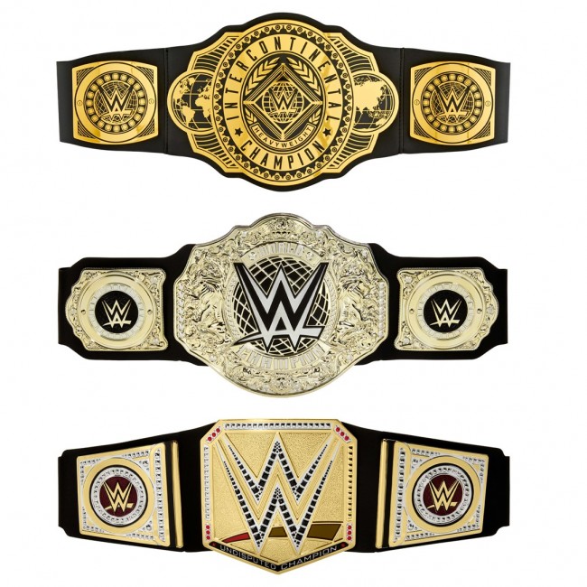 WWE Championship Title, Role-Play & Costume, Leather-like Belt 3+ Feet with One-Time Adjustment (Styles May Vary)