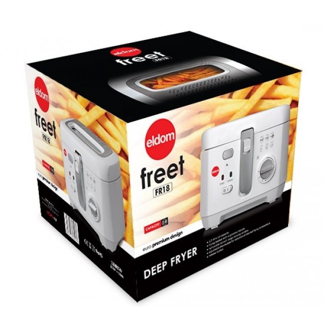 ELDOM FR18 freet Deep fryer 2.5 L Grey,White Stand-alone 1800 W