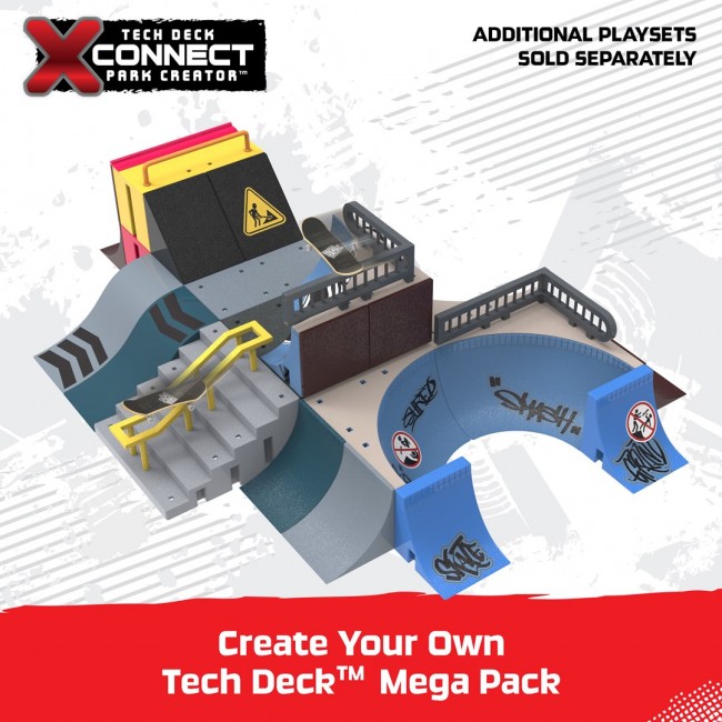 Tech Deck , Vert Wall 2.0, X-Connect Park Creator, Customizable and Buildable Ramp Set with Exclusive Fingerboard, Kids Toy for Boys and Girls Ages 6 and up