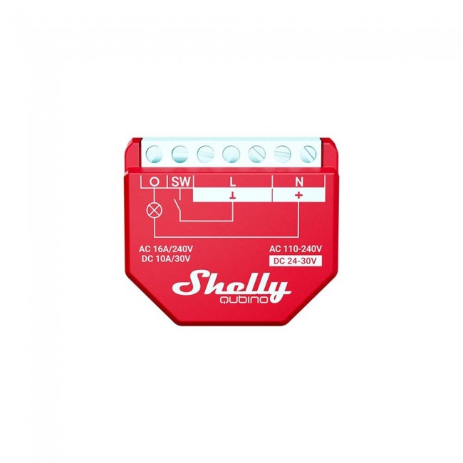 Shelly Qubino Wawe 1PM Smart switch Red Shelly Qubino Wawe 1PM Smart switch Red