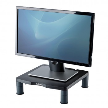 Fellowes Computer Monitor Stand with 3 Height Adjustments - Standard Monitor Riser with Cable Management - Ergonomic Adjustable Monitor Stand for Computers - Max Weight 27KG/Max Size 21