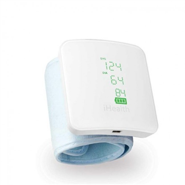 iHealth Wrist Blood Pressure Monitor BP7S White, Wireless, Weight 105 g iHealth Wrist Blood Pressure Monitor BP7S White, Wireless, Weight 105 g