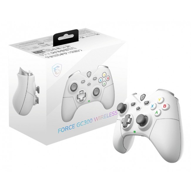 MSI FORCE GC300 WIRELESS WHITE USB 2.0 Gamepad Analogue PC MSI FORCE GC300 WIRELESS WHITE USB 2.0 Gamepad Analogue PC