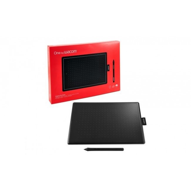 Wacom One by Medium graphic tablet Black, Red 2540 lpi 216 x 135 mm USB Wacom One by Medium graphic tablet Black, Red 2540 lpi 216 x 135 mm USB