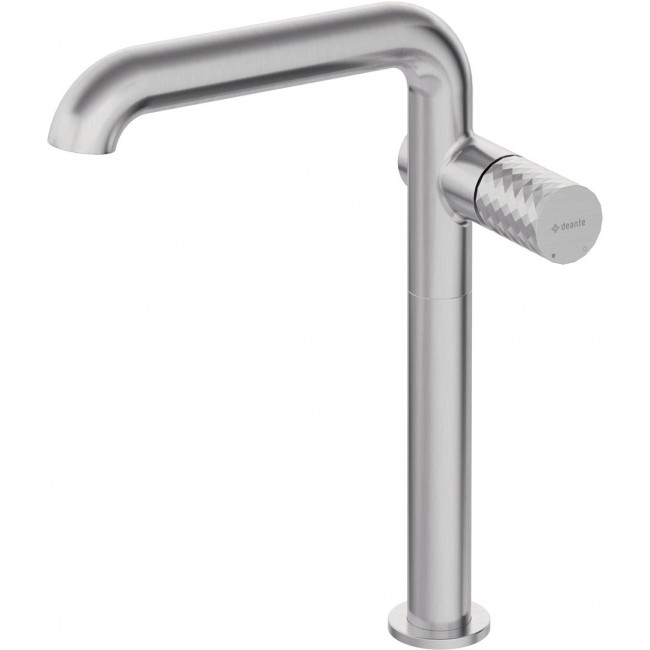 High basin tap with rectangular spout