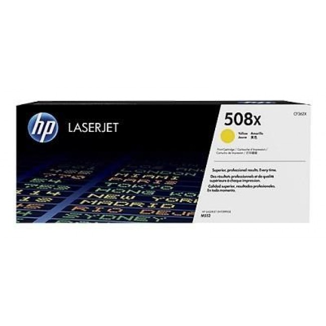 HP 508X High Yield Yellow Original LaserJet Toner Cartridge HP 508X High Yield Yellow Original LaserJet Toner Cartridge