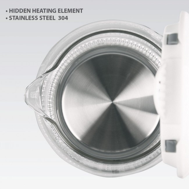 Maestro MR-056-Grey Glass Electric Kettle 1.7 L