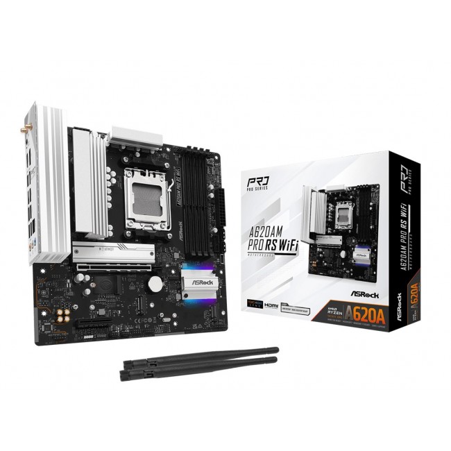 Asrock A620AM Pro RS WiFi AMD A620A Socket AM5 micro ATX Asrock A620AM Pro RS WiFi AMD A620A Socket AM5 micro ATX
