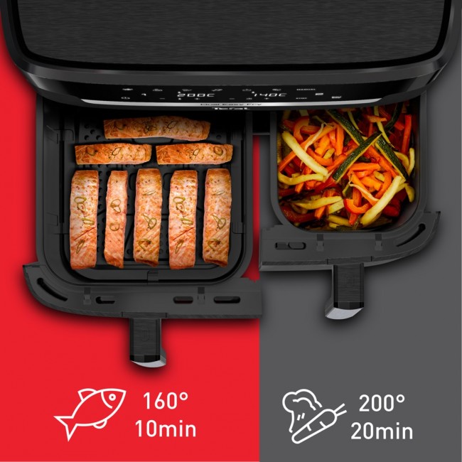 Tefal Easy Fry Dual XXL EY9428E0 fryer Double 11 L Stand-alone 2020 W Hot air fryer Black