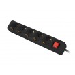 Lanberg PS1-05F-0150-BK power extension 1.5 m 5 AC outlet(s) Indoor Black