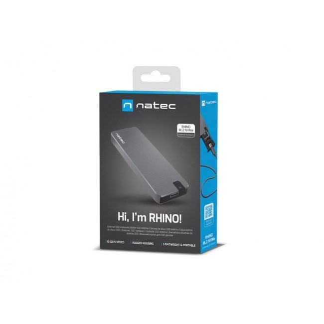 NATEC SSD ENCLOSURE RHINO M.2 NVME ALUMINIUM