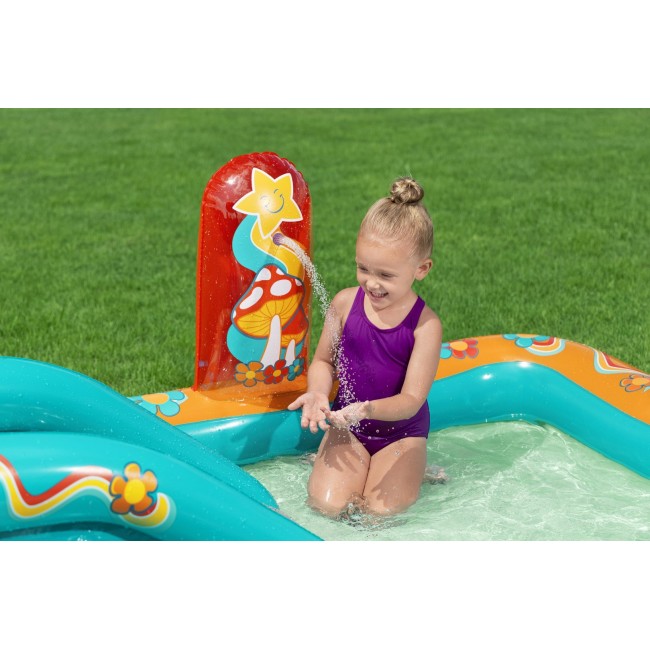 Bestway Retro Groove Kids Inflatable Play Center and Pool 1.93 m x 1.52 m x 74 cm
